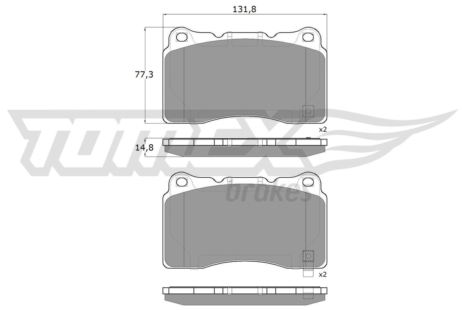 TOMEX brakes Brake pad set TX 17-96 TOMEX brakes TX 17-96 CADILLAC CTS I Saloon (GMX320) rear brake pads