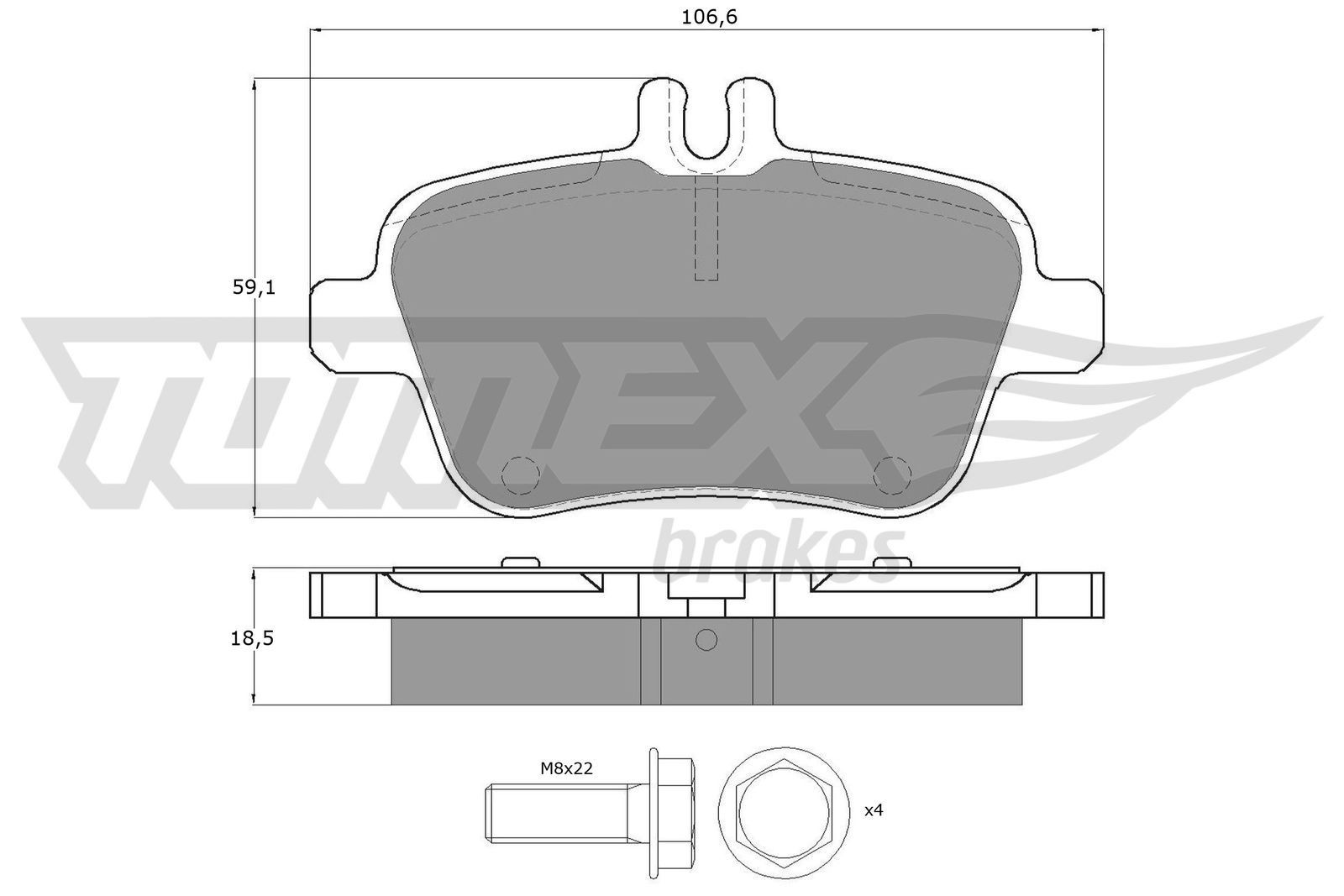 TOMEX brakes Piduriklotsid TX 18-08 Pidurikattekomplekt, ketaspidur TOMEX brakes C-klass TX 18-08 odav