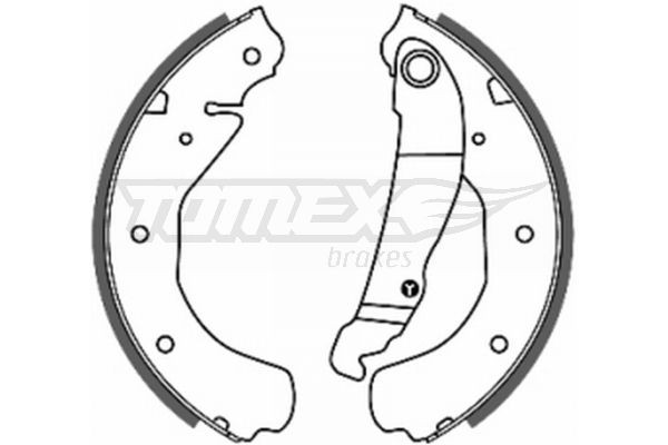 TOMEX brakes Bremsesko sett TX 20-16 Bremseskosett TOMEX brakes Opel TIGRA TX 20-16