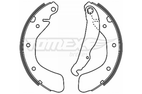 TOMEX brakes Bremsesko sett TX 20-17 TX 20-17 Bremsesko sett OPEL TIGRA TOMEX brakes