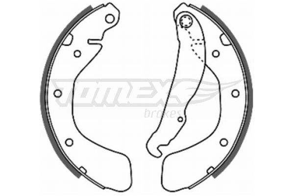 TOMEX brakes Bremsebakkesæt TX 20-18 TOMEX brakes TX 20-18 originale Opel Combo B Bremsebakker hvad koster