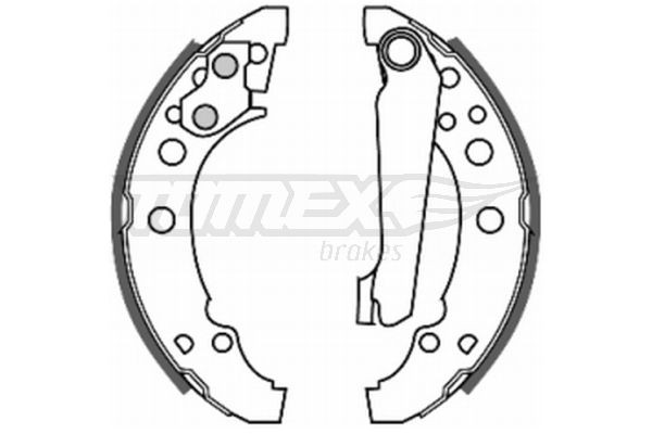 TOMEX brakes Bremsbackensatz TX 20-23 TX 20-23 Bremsbacken TOMEX brakes VW CADDY