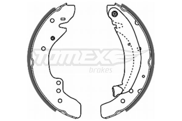 TOMEX brakes Σετ σιαγόνων φρένων TX 20-29 TOMEX brakes TX20-29 Παπουτσια φρενων Fiat Ducato 230 Microbus τιμες