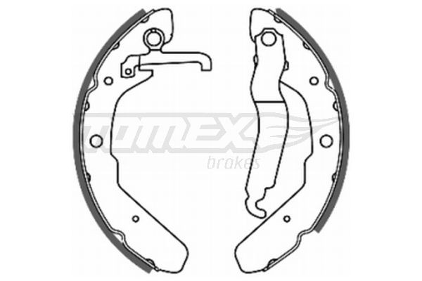 TOMEX brakes Bremsbackensatz TX 20-48 Bremsbacken Set TOMEX brakes Volkswagen CADDY TX 20-48