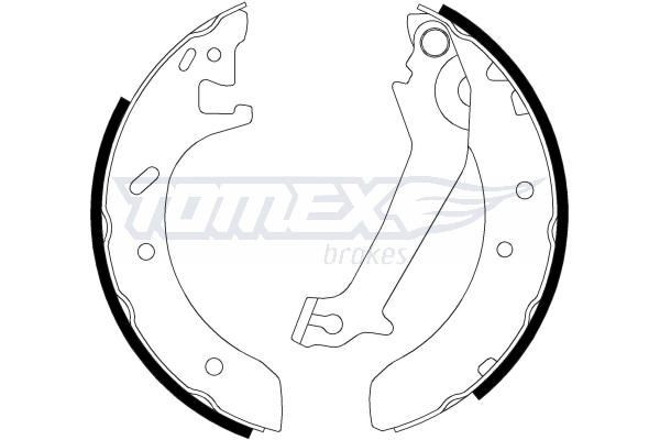 TOMEX brakes Bromsbacksats TX 20-51 TOMEX brakes TX 20-51 Bromsbackar Escort Mk6 Sedan (GAL, AFL) original