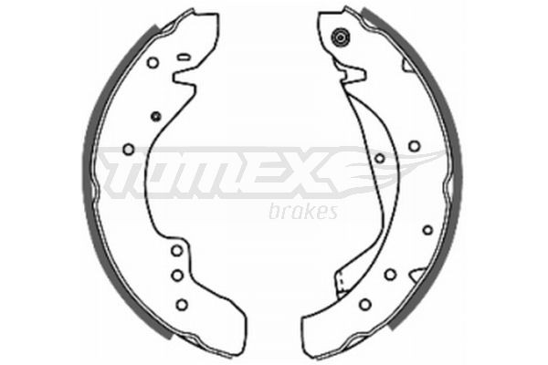 TOMEX brakes Bremsebakkesæt TX 20-59 TX 20-59 TOMEX brakes Tromlebremser Fiat billig