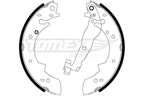 TOMEX brakes Bremžu loku komplekts TX 20-62 TOMEX brakes TX 20-62 Bremžu loku komplekts