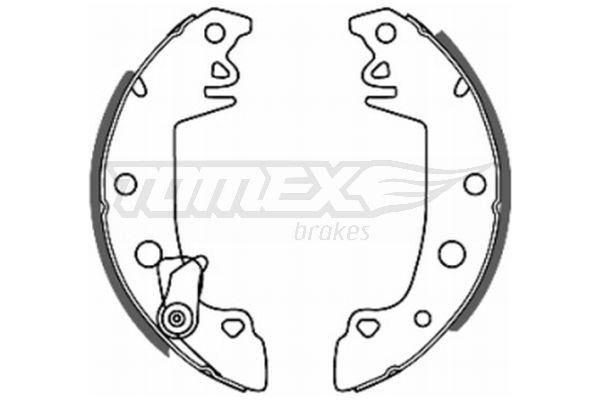 TOMEX brakes Bremsebakkesæt TX 20-68 TX 20-68 TOMEX brakes Tromlebremser Fiat billig