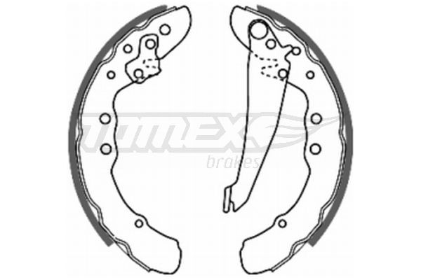 TOMEX brakes Brake Shoe Set TX 20-70 Audi A7 TOMEX brakes brake shoes TX2070