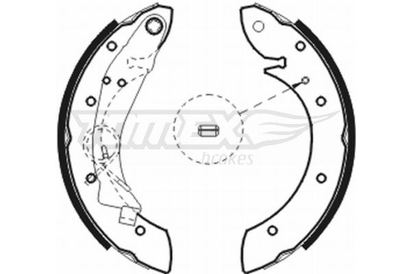 Remschoenset TOMEX brakes TX 20-75 TOMEX brakes TX 20-75: Remschoenset Peugeot 405 1999