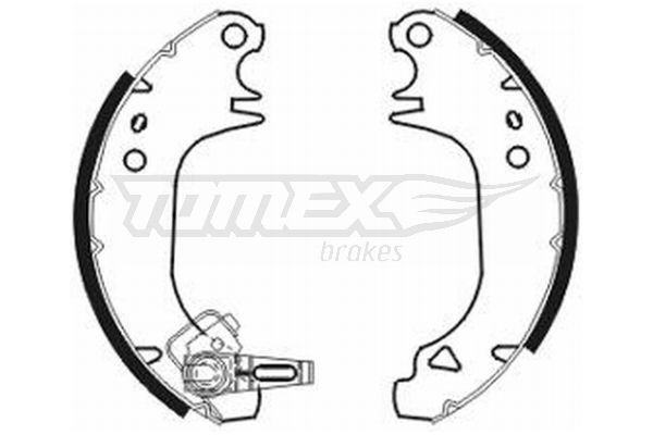 TOMEX brakes Bremsbackensatz TX 20-80 TX 20-80 Bremsbacken TOMEX brakes PEUGEOT 106