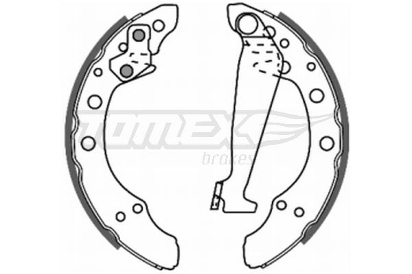 TOMEX brakes Sada brzdových čeľustí TX 20-86 TOMEX brakes TX20-86 Brzdové čeluste Fabia II Combi (545) cena
