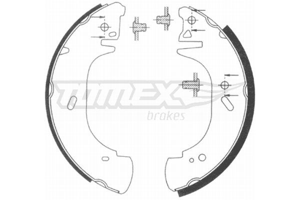 TOMEX brakes Σετ σιαγόνων φρένων TX 20-89 Φρένα τυμπάνου TOMEX brakes Opel ADAM TX 20-89