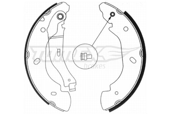 TOMEX brakes Bremsbackensatz TX 20-94 Bremsklötze für Trommelbremse TOMEX brakes Ford FUSION TX 20-94