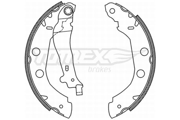 TOMEX brakes Σετ σιαγόνων φρένων TX 21-01 Παπουτσια φρενων TOMEX brakes 4 TX 21-01 φθηνά