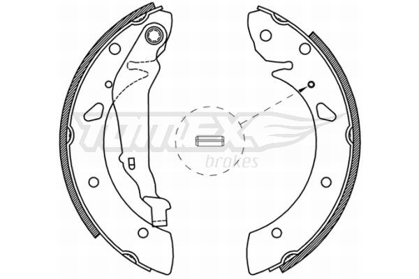 TOMEX brakes Σετ σιαγόνων φρένων TX 21-05 Σετ σιαγόνων φρένων TOMEX brakes Toyota AVENSIS TX 21-05