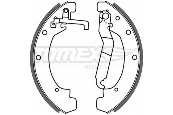 TOMEX brakes Bremsbackensatz TX 21-12 Bremsbackensatz für Trommelbremse TOMEX brakes CADDY TX 21-12 günstig