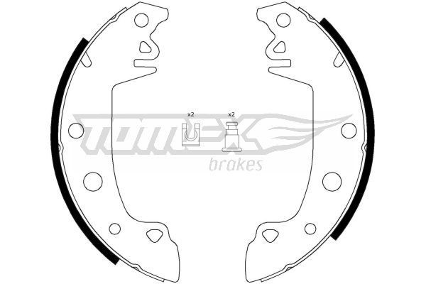 TOMEX brakes Remschoenset TX 21-28 Remschoen TOMEX brakes 4 TX 21-28 goedkoop