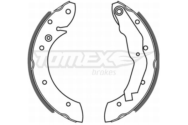 TOMEX brakes Piduriklotside komplekt TX 21-33 Trummelpiduriklotsid TOMEX brakes Z4 TX 21-33 odav