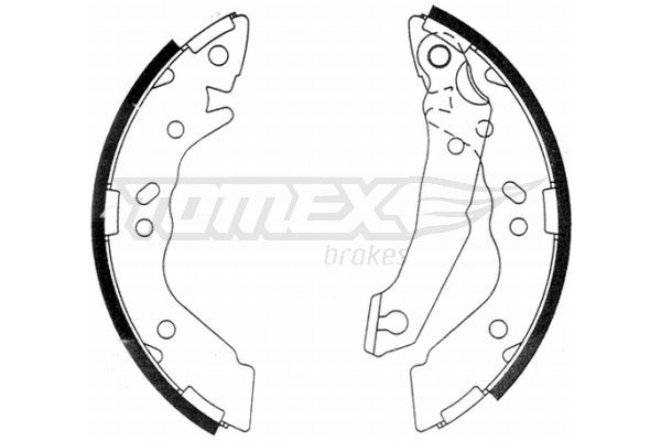 TOMEX brakes Jogo de maxilas de travão TX 21-36 TX 21-36 Maxilas de travão TOMEX brakes HYUNDAI TUCSON