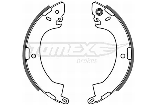 TOMEX brakes Jogo de maxilas de travão TX 21-44 Maxilas de travão Mitsubishi P0_W, P1_W, P2_W TX 21-44 TOMEX brakes