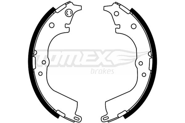 TOMEX brakes Bremsebakkesæt TX 21-55 Bremsebakker TOMEX brakes Toyota CAMRY TX 21-55