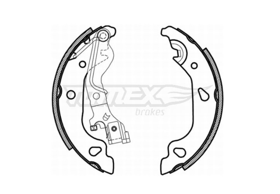 TOMEX brakes Bremsebakkesæt TX 21-59 TOMEX brakes Tromlebremser FIAT TX 21-59