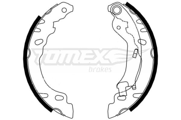 TOMEX brakes Bremsbackensatz TX 21-61 Bremsbacken für Trommelbremse TOMEX brakes FUSION TX 21-61 günstig