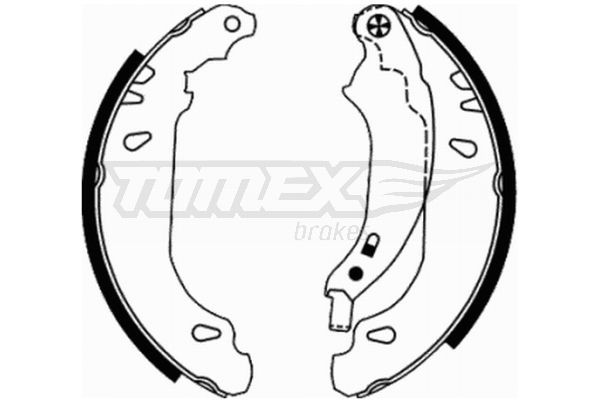 TOMEX brakes Remschoenset TX 21-65 TX 21-65 Remschoenset RENAULT 4 TOMEX brakes