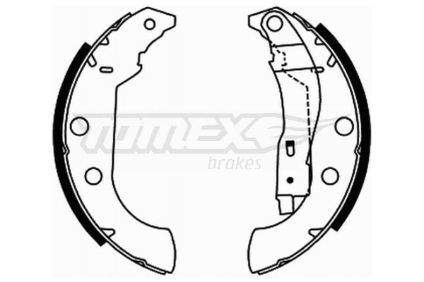 TOMEX brakes Piduriklotside komplekt TX 21-67 Trummelpiduriklotsid TOMEX brakes Citroën BERLINGO TX 21-67