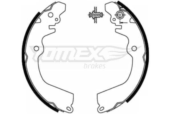 TOMEX brakes Jarrukenkäsarja TX 21-81 TOMEX brakes TX 21-81 MITSUBISHI Lancer V Sedan (CB_A, CD_A, CE_A) jarrukenkä