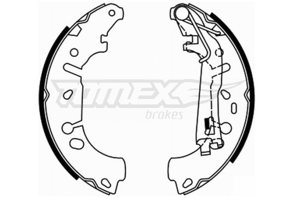 TOMEX brakes Bremsebakkesæt TX 21-85 Tromlebremser TOMEX brakes FIAT TX 21-85
