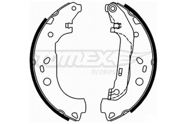 TOMEX brakes Bremsbackensatz TX 21-87 Trommelbremsbacken TOMEX brakes FUSION TX 21-87 günstig
