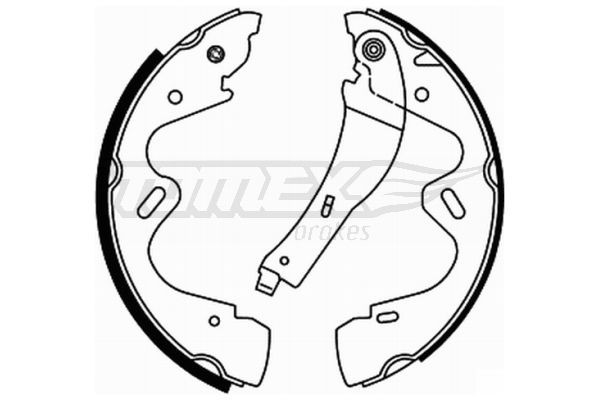 Remschoenset TOMEX brakes TX 22-01 TOMEX brakes TX 22-01: Remschoenset Nissan TERRANO 2005