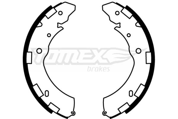 TOMEX brakes Jogo de maxilas de travão TX 22-37 Maxilas de travão MITSUBISHI TOMEX brakes TX 22-37