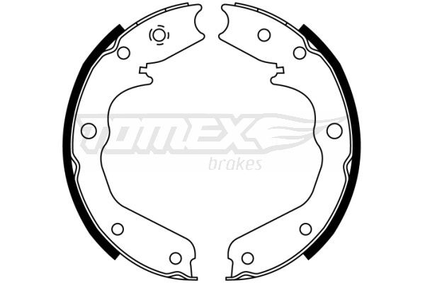 Bromsbacksats TOMEX brakes TX 22-43 TOMEX brakes TX 22-43 Bromsbackar OPEL FRONTERA 1999