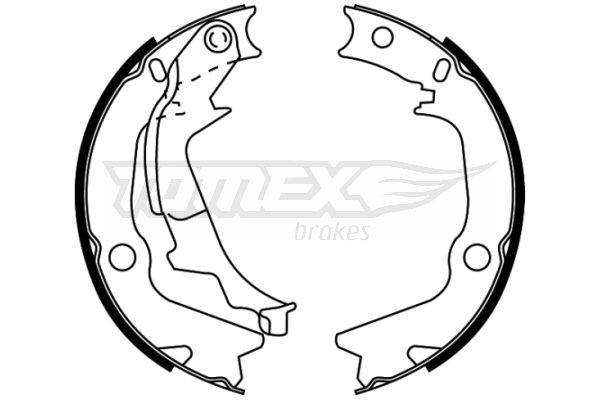 TOMEX brakes Piduriklotside komplekt TX 22-53 Trummelpiduriklotsid TOMEX brakes Hyundai SONATA TX 22-53