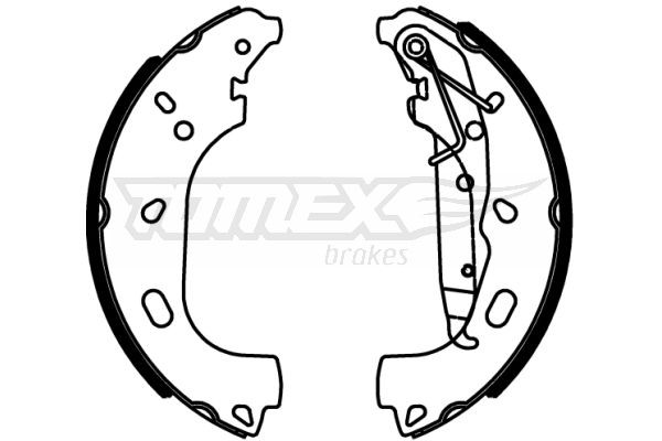 TOMEX brakes Jogo de maxilas de travão TX 22-57 TOMEX brakes TX22-57 Maxilas de travão Astra H Hatchback preço