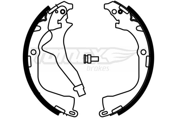TOMEX brakes Bremsbackensatz TX 23-03 Bremsbacken für Trommelbremse TOMEX brakes CADDY TX 23-03 günstig