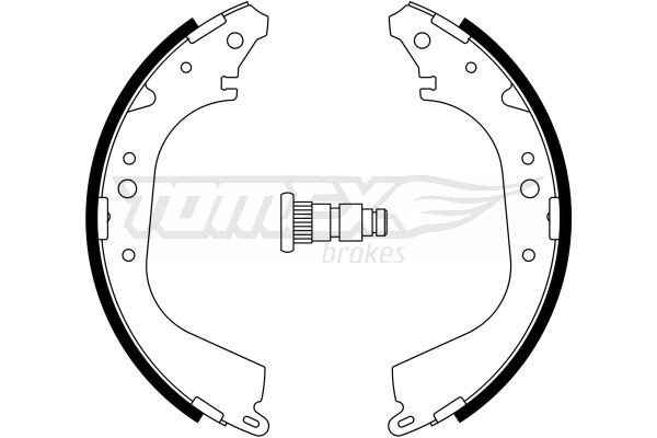 TOMEX brakes Bremsbackensatz TX 23-35 Trommelbremsbacken TOMEX brakes CADDY TX 23-35 günstig