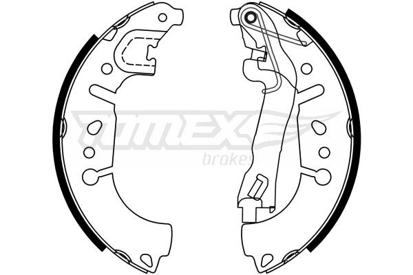 TOMEX brakes Bremsebakkesæt TX 23-37 Tromlebremser FIAT TOMEX brakes TX 23-37