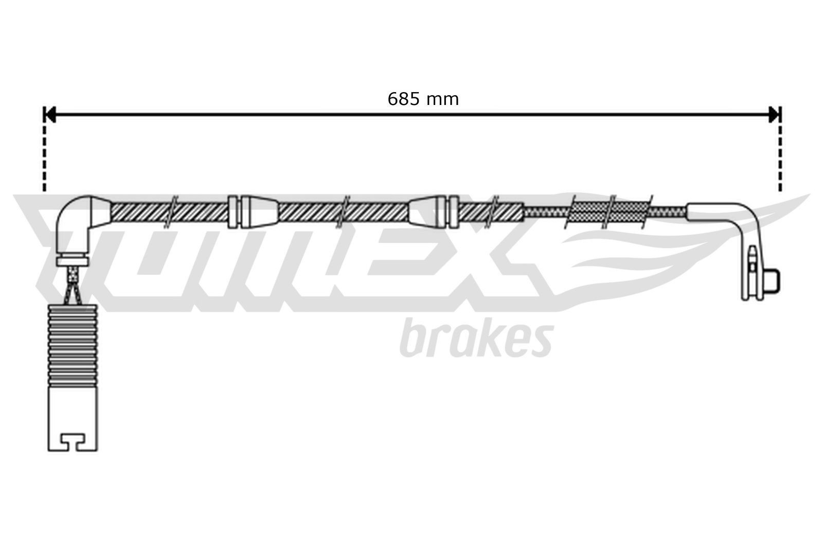 TOMEX brakes Slitekontakt bremsekloss TX 30-47 Alarmkontakt bremsebeleggslitasje TOMEX brakes BMW 7-serie TX 30-47