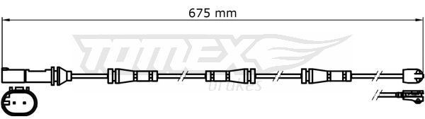 TOMEX brakes Slitekontakt bremsekloss TX 31-35 Slitasjevarsler bremseklosser AUDI TOMEX brakes TX 31-35