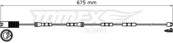 TOMEX brakes Slitekontakt bremsekloss TX 31-36 TX 31-36 Slitasjevarsler bremseklosser BMW 7-serie TOMEX brakes