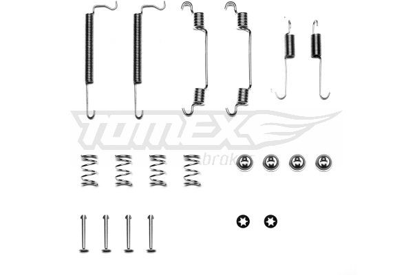 TOMEX brakes Piederumu komplekts, Bremžu loki TX 40-05 TX 40-05 Piederumu komplekts bremžu loki OPEL CORSA TOMEX brakes