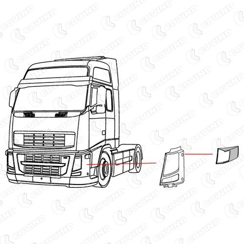 COVIND Boîtier, feu clignotant 3FH/609 Volvo XC 90 Feu clignotant COVIND 3FH/609