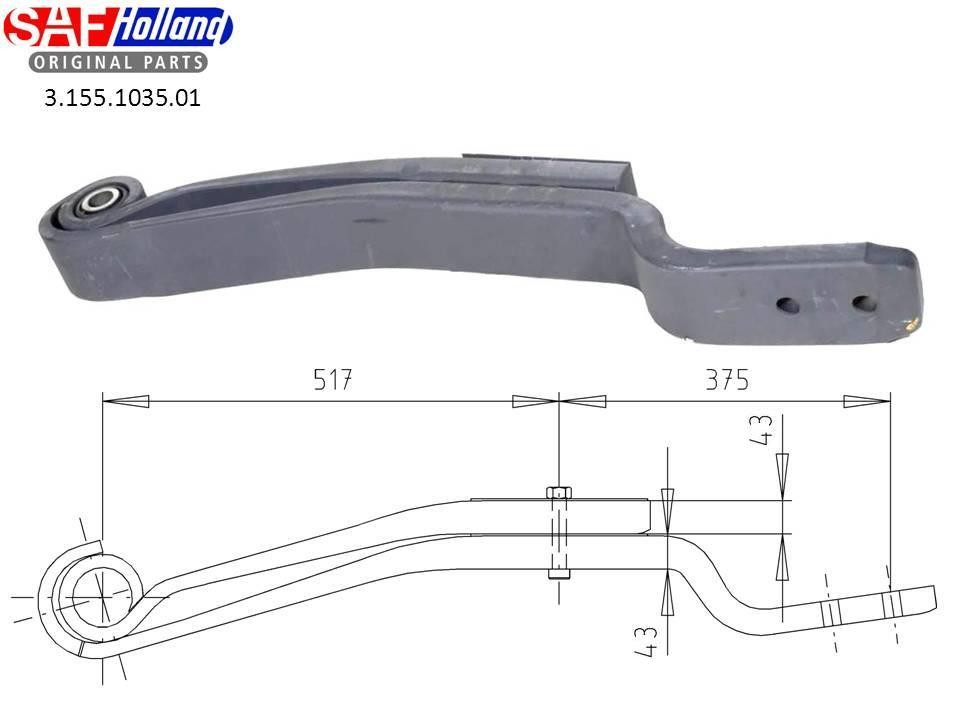 SAF Leaf springs 3.155.1035.01 Citroen C3 SAF leaf spring 3155103501