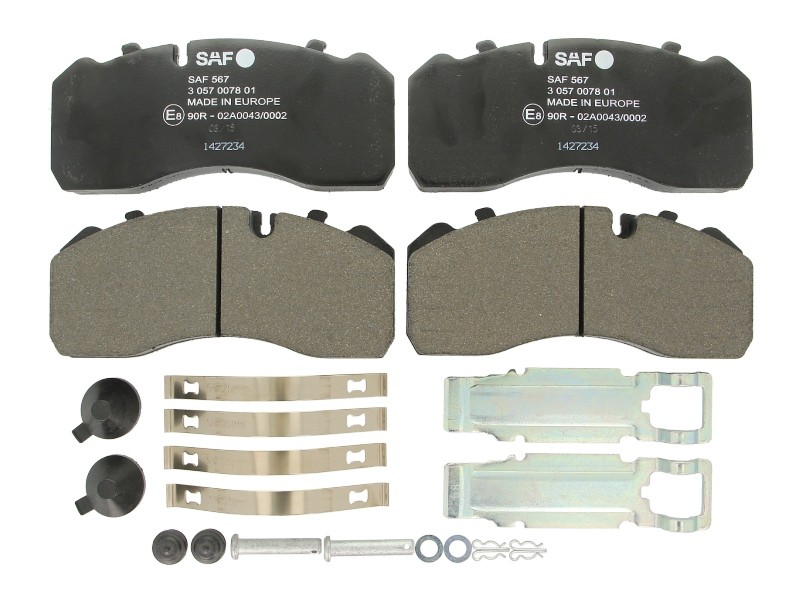 SAF Kit pastiglie freni 3.057.0078.01 SAF 3.057.0078.01 Kit pastiglie freni FIAT Ducato II Van (244) 2.8 TD 4x4 122 CV 2006