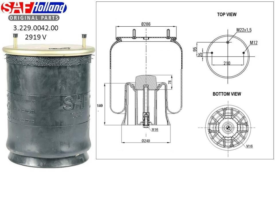 SAF Boot, air suspension 3.229.0042.00 3.229.0042.00 SAF boot, air suspension for VOLVO