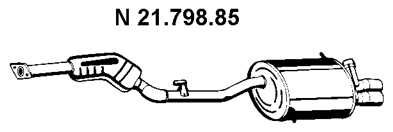 EBERSPÄCHER Bagpotte 21.798.85 Udstødning bagpotte EBERSPÄCHER Jeep COMPASS 21.798.85